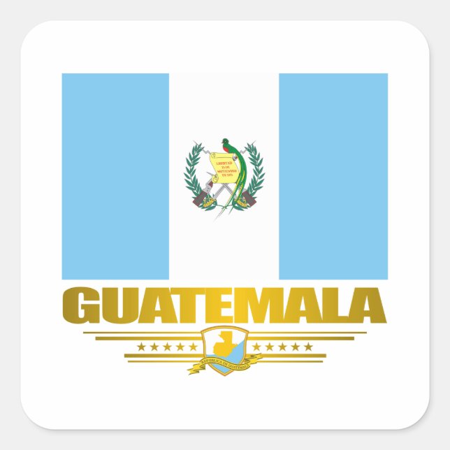 Adesivo Quadrado Orgulho da Guatemala (Frente)