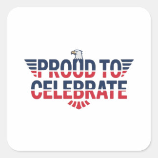 Adesivo Quadrado Orgulho de celebrar