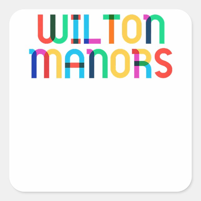Adesivo Quadrado Orgulho de gay - Wilton Manors (Frente)