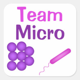 Adesivo Quadrado Orgulho de Microbiologia com Team Micro