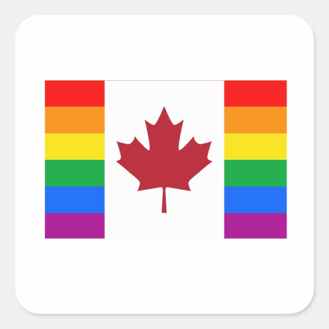 ADESIVO QUADRADO ORGULHO GAY CANADIANO (Frente)