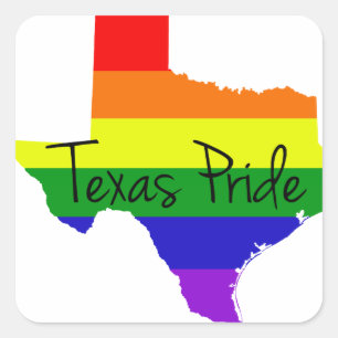 Adesivo Quadrado Orgulho gay do Texas