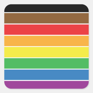 Adesivo Quadrado Orgulho gay - Indicador do Orgulho gay BLM - Faixa