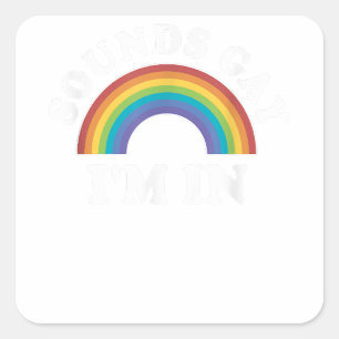 Adesivo Quadrado Orgulho gay para Camisas Masculinas Mulheres LGBT