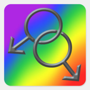 Adesivo Quadrado Orgulho gay-Stickers Orgulho gay do Rainbow Sticke