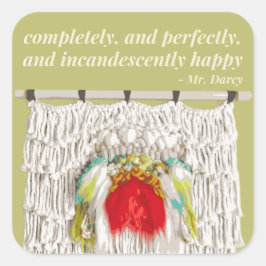 Adesivo Quadrado Orgulho Incandescentemente Feliz e Vinheta Prejudi