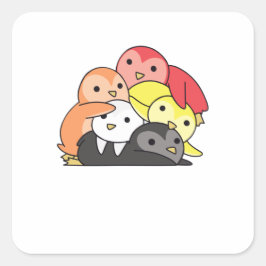Adesivo Quadrado Orgulho Lgbtq Cute Penguin
