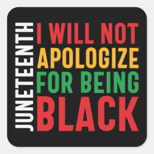 Adesivo Quadrado Orgulho negro afro-americano Décimo de Junta