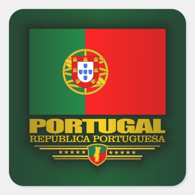 Adesivo Quadrado Orgulho Português (Frente)