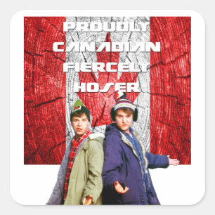 Adesivo Quadrado Orgulhosamente canadense - Bob & Doug McKenzie