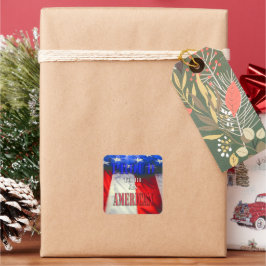 Adesivo Quadrado Orgulhoso de ser americano