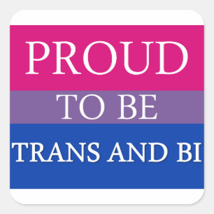 Adesivo Quadrado Orgulhoso ser transporte e Bi