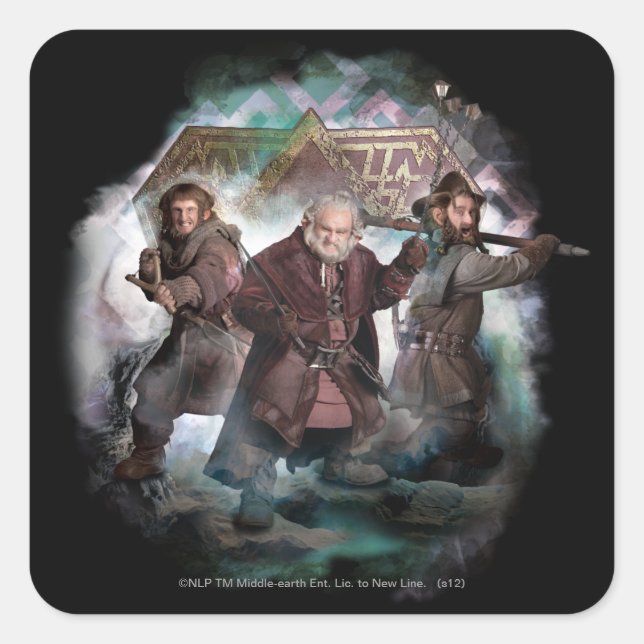 Adesivo Quadrado Ori, Dori e Nori (Frente)