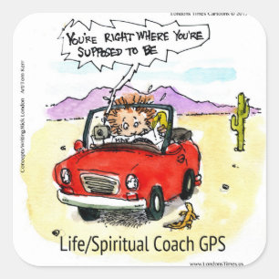 Adesivo Quadrado Orientador de Vida GPS