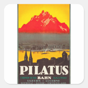 Adesivo Quadrado Origina Lucerne, 1920 Poster de viagens