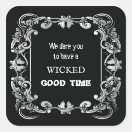 Adesivo Quadrado Ornamentado Fronteira Negra