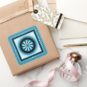 Adesivo Quadrado Ornamento por abstrato