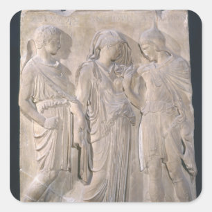 Adesivo Quadrado Orpheus, Eurídice e Hermes