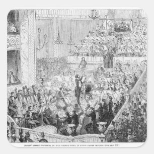 Adesivo Quadrado Orquestra do concerto de Jullien