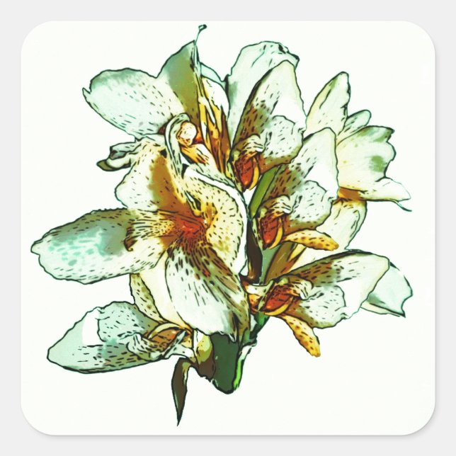 Adesivo Quadrado Orquídeas retrorreflectoras (Frente)