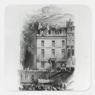 Adesivo Quadrado Os alojamentos de Napoleon no Quai Conti, 1834-36