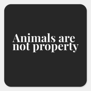 Adesivo Quadrado Os Animais Não São Propriedade Dos Direitos Dos 