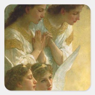 Adesivo Quadrado Os anjos de Bouguereau