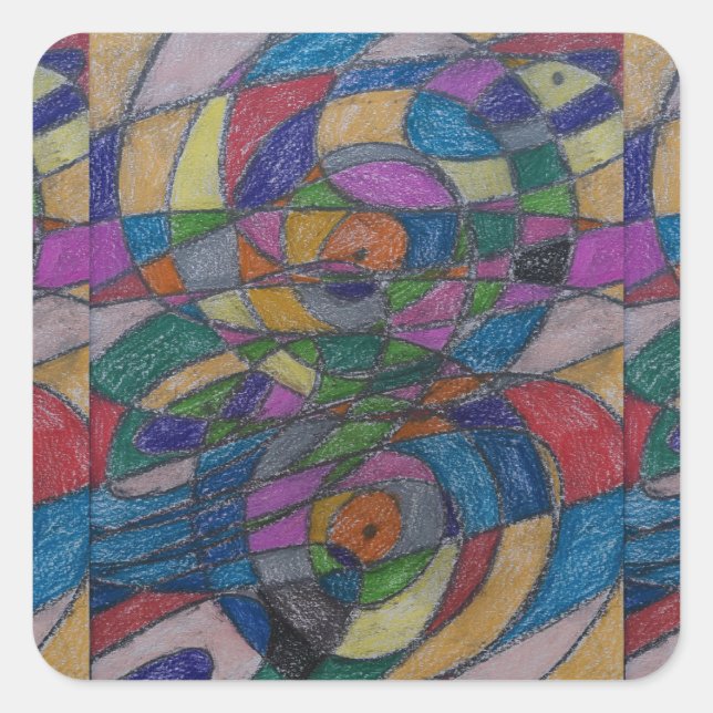 ADESIVO QUADRADO OS ARTISTAS DE PAULA REILLY. (Frente)