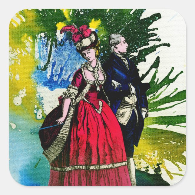 Adesivo Quadrado Os Bourbons franceses de Michael Moffa (Frente)