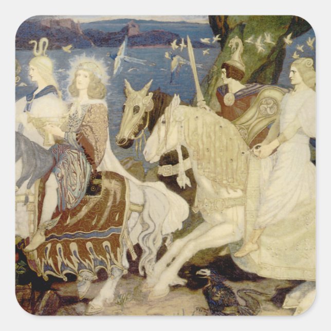 Adesivo Quadrado Os Cavaleiros do Sidhe (Frente)