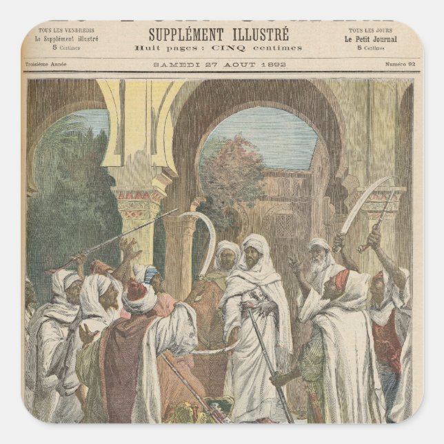 Adesivo Quadrado Os Chefes Tribais juram fidelidade à (Frente)