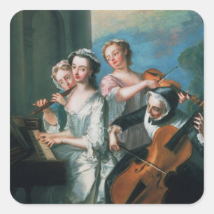 Adesivo Quadrado Os cinco sentidos