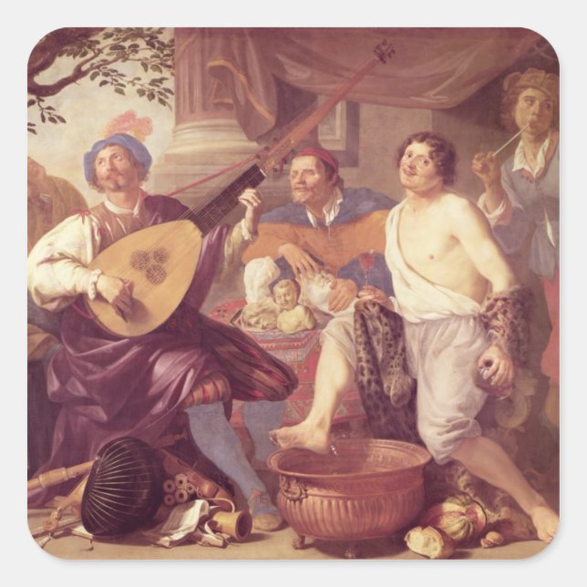 Adesivo Quadrado Os Cinco Sentidos 2 (Frente)