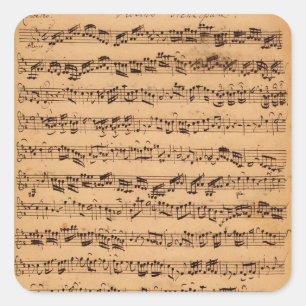 Adesivo Quadrado Os concertos de Brandenburger, No.5 D-Dur, 1721