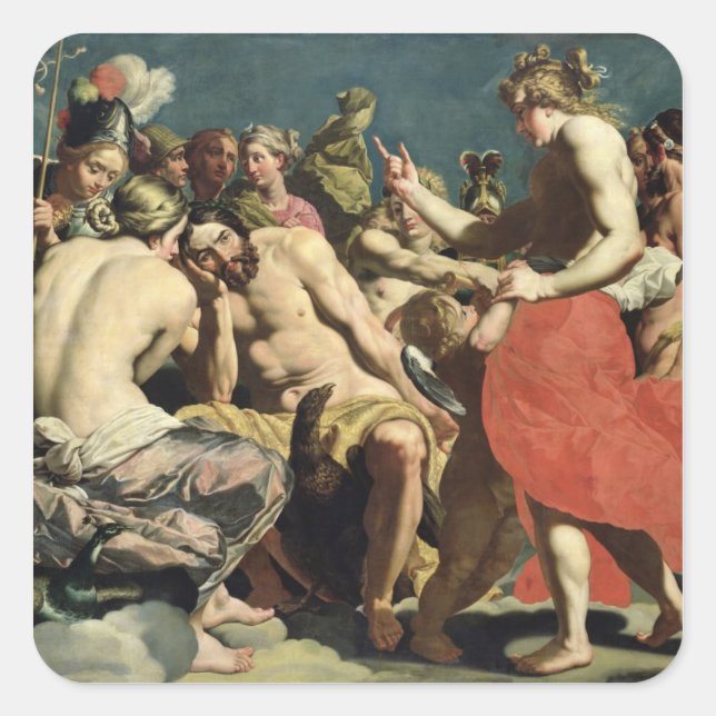 Adesivo Quadrado Os Deuses do Olimpo (Frente)