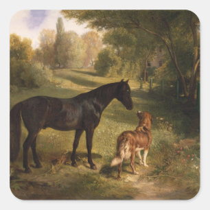 Adesivo Quadrado Os dois amigos