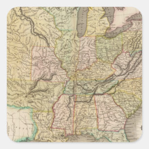 Adesivo Quadrado Os Estados Unidos 20