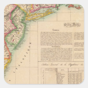 Adesivo Quadrado Os Estados Unidos, América setembro de 51