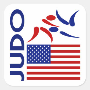 Adesivo Quadrado Os Estados Unidos do judo