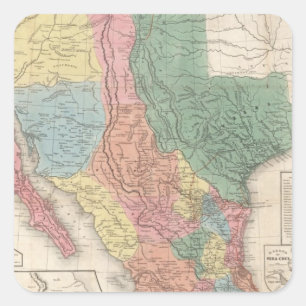 Adesivo Quadrado Os Estados Unidos e o México
