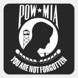 Adesivo Quadrado Os Estados Unidos POW-MIA