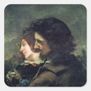 Adesivo Quadrado Os Felizes Amantes, 1844