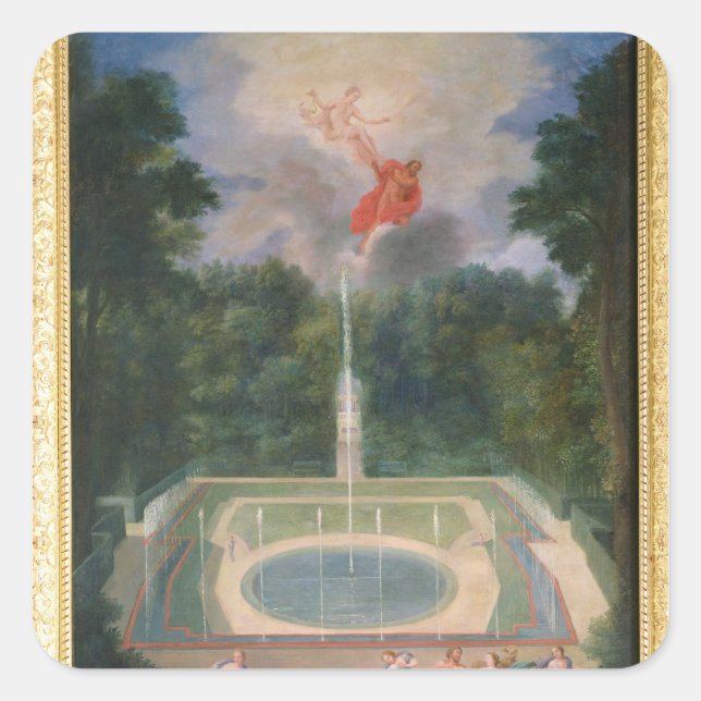 Adesivo Quadrado Os Groves de Versalhes com Marte (Frente)