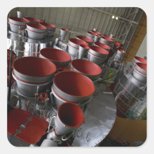 Adesivo Quadrado Os impulsionadores da nave espacial 2 de Soyuz