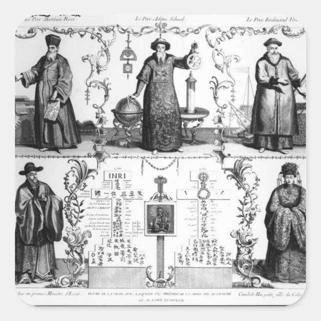 Adesivo Quadrado Os jesuítas na China (Frente)