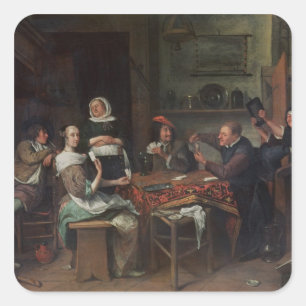 Adesivo Quadrado Os Jogadores Da Placa