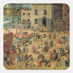 Adesivo Quadrado Os jogos das crianças, 1560