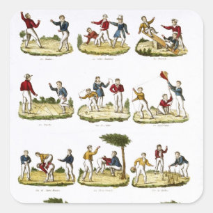 Adesivo Quadrado Os jogos das crianças, 1810