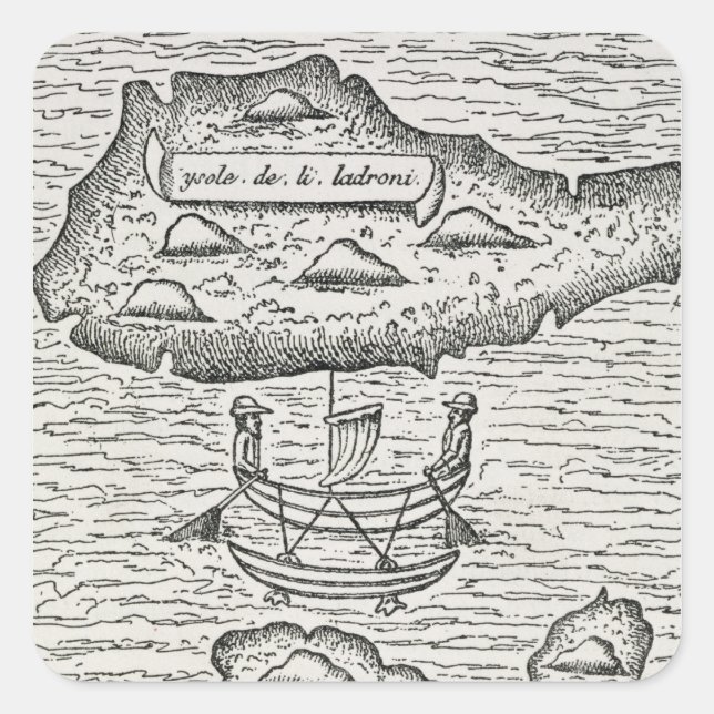 Adesivo Quadrado Os Ladrones', de Pigafetta de Amoretti (Frente)