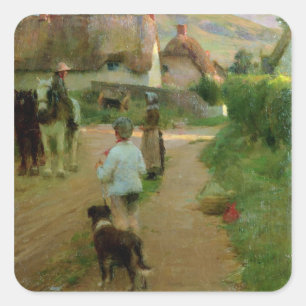 Adesivo Quadrado Os Loiterers, 1888 (óleo em canvas)